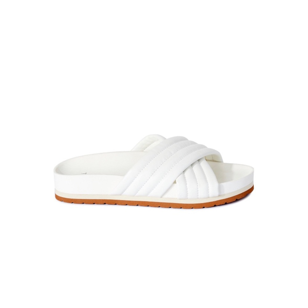 Crisscross slides- white size 7